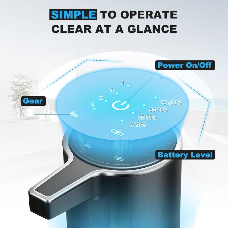 GURITHE 2 Pack Automatic Soap Dispenser: 13.52oz/400ml Wall Touchless Liquid - 4-Level Adjustable Modern Electric Hand Soap Dispenser - Kitchen Bathroom Kids Family Black - Image 3